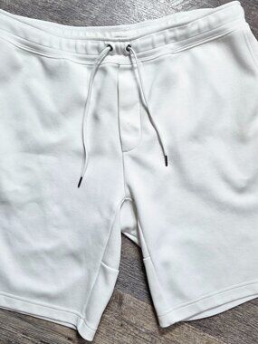 Polo Ralph Lauren Mens White Shorts Sz XL-TG Drawstring Waist Black Pony Logo